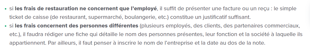 Justification invités